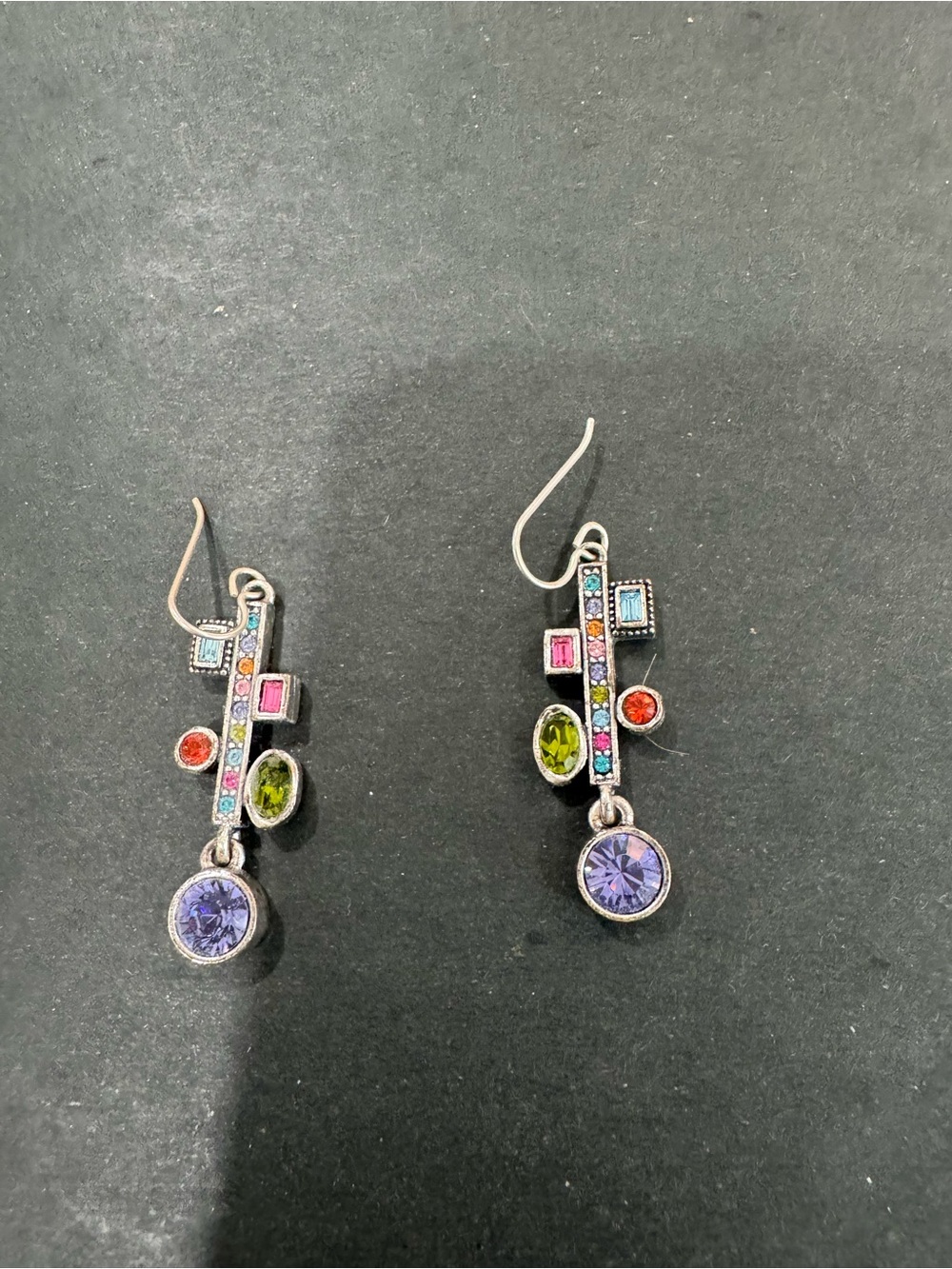 Handcrafted Silver-Tone Dangle Earrings